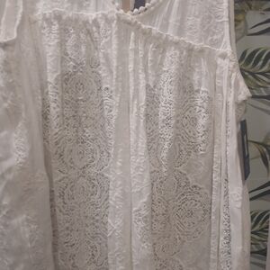 Karen Kane White Lace Tank Top